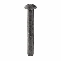 Tamper Resistant Screw: #10-32 Thread Size, 1 1/2 in Lg, Steel, Black Oxide, Button, 25 PK (MPN 81220)