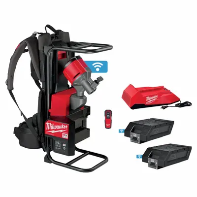 Vibrator Beton MILWAUKEE: Ransel, 72V DC, Panjang 21 ft, Diameter 2 1/2 in, Radius 2 1/2 in - Milwaukee Cordless Concrete Vibrators