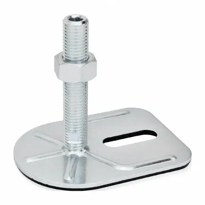 JW WINCO Dudukan Perataan Ujung Jantan: Stud Berputar, 3/4"-10 Ukuran Ulir, 3 3/20 in - Non-Skid Male Leveling Mounts