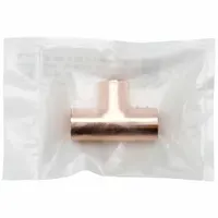 This cast bronze tee joins three 1-inch CTS copper tubes using cup x cup x cup sweat connections for soldered assembly. Suitable for use in copper piping systems for water, heating, and process lines