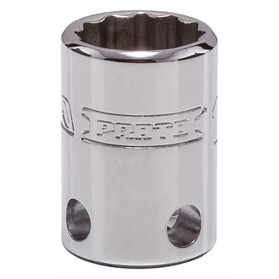 PROTO Soket: Metrik, Ukuran Penggerak 3/8 in, Ukuran Soket 14 mm, 12-Point, Dalam, Krom - Tether-Ready Hand Sockets