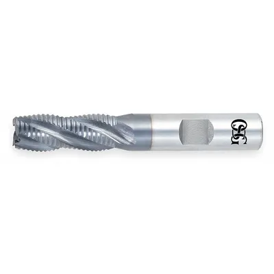 OSG End Mill Pengasaran: Kobalt, Dilapisi TiAlN, 4 Alur, Pitch Halus, Diameter Giling 3/4" - General Purpose Cobalt Roughing End Mills