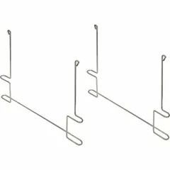 Steel anti-sail brackets supplied as a pair. Overall height 21 in, overall width 26 3/4 in. Used on flatbed trailers to reduce sail effect and secure loads during transport.