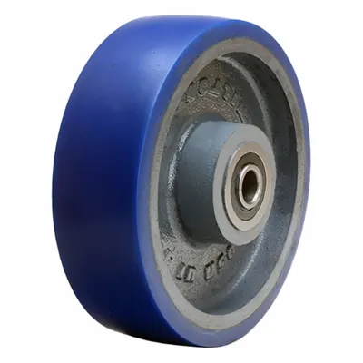 HAMILTON Roda Kastor: 8 in Dia. Roda, 2 1/2 in Lebar Roda, Poliuretan, Kapasitas Beban 1.600 lb - Easy-Roll Polyurethane Tread on Steel Core Wheels