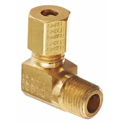 WEATHERHEAD Adaptor Fitting Kompresi: Ukuran Fitting 5/8 in OD x 1/2 in Pipa - Standard Sleeve Brass Compression Fittings
