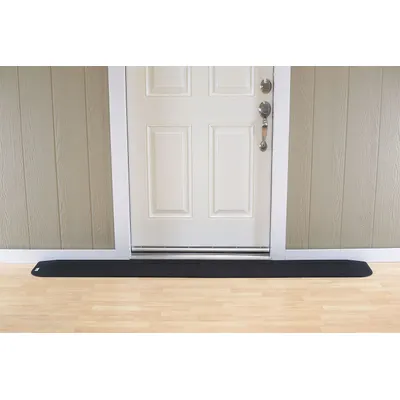 EZ EDGE Landasan Pintu: 82 in Pjg, Sesuai ADA, Hitam - Rubber Ramps