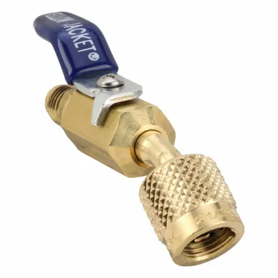 YELLOW JACKET Katup Bola: 8 1/2 in Pjg, Input 5/16 in Female SAE - Compact Ball Valve Hose Adapters