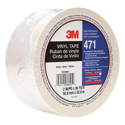 3M Selotip Penanda Lantai: Tujuan Umum, Padat, Putih, 2 in x 108 ft, Tebal Selotip 5.2 mil - General Purpose Floor Marking Tape