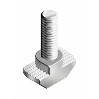 Hammer Bolt: M8 Size, 20 mm Thread Lg, For 10 mm Slot Wd, 45 Series, Zinc-Plated, Steel, 4 PK (MPN 096HK1030M0820)