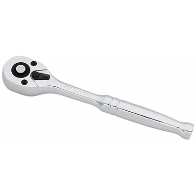 WESTWARD Ratchet Tangan: Pear, Reversible, 5 1/2 in Panjang Keseluruhan, Chrome - Standard-Head Ratchets