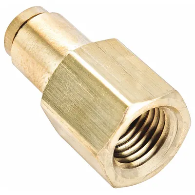 PARKER Fitting Adaptor Dorong-Sambung: Ukuran Pipa 1/4 in OD x 1/8 in, Dorong-Sambung x FNPT - Brass Air Brake Fittings