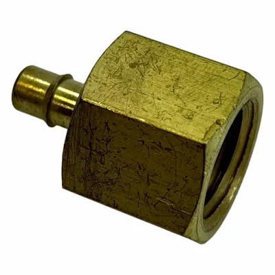MEM-CO Adaptor Fitting Barb Mini: Ukuran ID 3/4 in x Pipa 3/4 in x ID 1/4 in, FNPT x Tabung - Standard Brass Barbed Tube Fittings