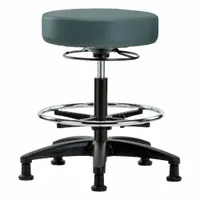Stool: Vinyl, Ht Range 19 3/4 in to 27 3/4 in, 17 in Seat Wd, 17 in Seat Dp, 5 Glides, 0 Casters (MPN BR-VMBSO-RG-CF-RG-8546)