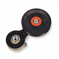 Self-adjusting V-belt tensioner for B-section belts. Tension range 0 lbf to 42 lbf with 5 in pulley outside diameter. Automatically maintains proper belt tension in industrial drives such as conveyors, compressors, and fans, reducing slippage and extending belt life