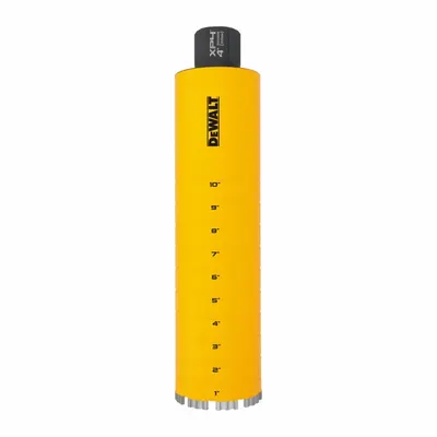 DEWALT Mata Bor Inti: Diameter Inti 4 in, Kedalaman Pengeboran Maks 14 in, Panjang Keseluruhan 34 in - Diamond-Tipped Core Bits for Wet Coring