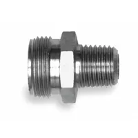 This brass male adapter fitting is designed for air brake rubber hose connections in pneumatic systems. It features NPT threads and includes the adapter. Typical applications include connecting compressed air lines in industrial braking circuits