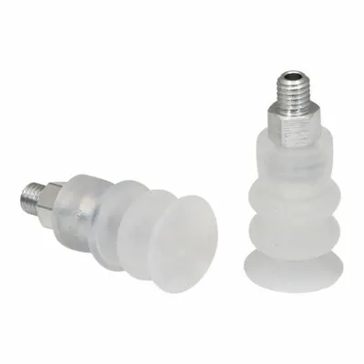 Rakitan Bantalan Vakum SCHMALZ: Multi-Bellows, 2.5 Lipatan, Port Vakum M5, Dia. Bantalan 15.5 mm - Bellows Type Food-Safe Vacuum Pad Assemblies