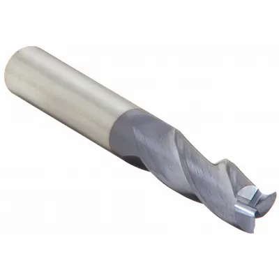 End Mill Persegi CLEVELAND: Karbida, Dilapisi TiAlN, 3 Alur, Diameter Mill 9/32", LOC 7/8" - General Purpose Carbide Square End Mills
