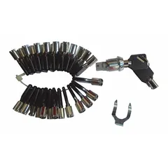 This lock and key set includes 30 keys and lock No. 3. It is a replacement part for securing power tool equipment, suitable for maintenance or security applications.
