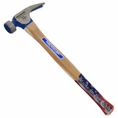 Steel straight-claw hammer with a 23 oz head, 18 in overall length, and 1 3/8 in face diameter. Features a plain grip and wood handle. Suitable for driving and pulling nails in framing, carpentry, and general construction.