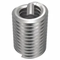 Screw-locking tanged helical insert for repairing or reinforcing threads in metal substrates. Made from 18-8 stainless steel with a tensile strength of 200,000 to 250,000 psi. Requires a 5.2mm drill bit and M5-0.80 STI tap. Right-hand thread, plain finish, 100 pieces per pack