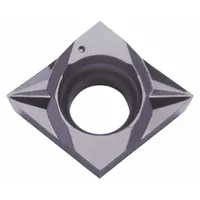 Diamond indexable turning insert for precision finishing of non-ferrous materials. Suitable for machining aluminum alloys, copper, and plastics in general engineering applications requiring tight tolerances and fine surface finishes