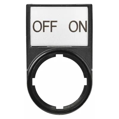 EATON Pelat Legenda: Ukuran Pemasangan Panel 22 mm, Persegi Panjang - Push-Button Rings & Plates