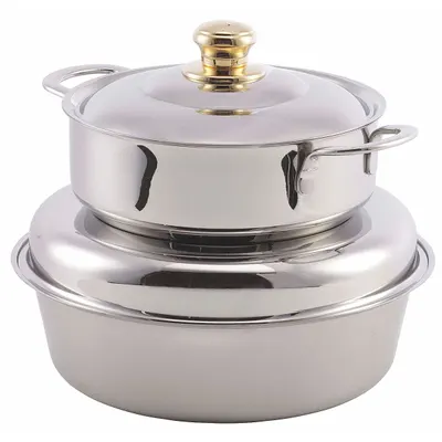 SPRING USA Stasiun Sup: Kapasitas 6 qt, Diameter Keseluruhan 13 3/4 in, Lebar Keseluruhan 11 7/8 in - Chafers