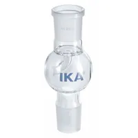 A glass accessory for rotary evaporators, placed between the evaporation flask and condenser to catch liquid that may splash or bump during solvent removal. Helps protect the condenser and maintain safe operation