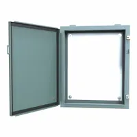 HAMMOND Electrical Enclosure: Steel, 24 in x 20 in, NEMA 12/13, w/Panel, Solid Cover, Hinged, Wall (MPN 1418E6)