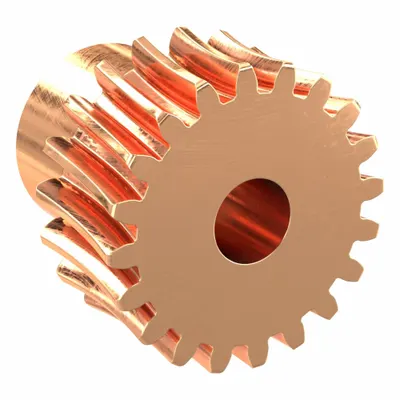 KHK GEARS Roda Cacing: Rasio Reduksi 10, Modul m 0.8, Arah Kanan, Sudut Tekanan 20° - Metric Worm Wheels