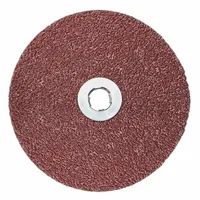 Ceramic fiber discs for grinding and blending carbon steel and soft metals. 5" diameter with GL Quick-Change arbor hole (5/8"-11 connector). 36 grit, 25-pack. Minimizes heat buildup during weld grinding, deburring, and surface preparation