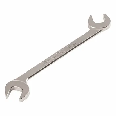Kunci Pas Ujung Terbuka TEKTON: Baja Kromium Molibdenum, Satin, Ukuran Kepala 11 mm - Metric, Double End, Open End Wrenches