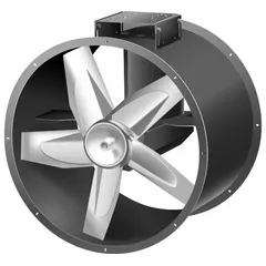 This belt drive fan is designed for moving clean air in ventilation systems where low sound levels are required. It features a 24 7/16-inch blade and is intended for vertical mounting orientation. The unit is supplied without a drive package, allowing for adjustable airflow performance through field-selected drives.