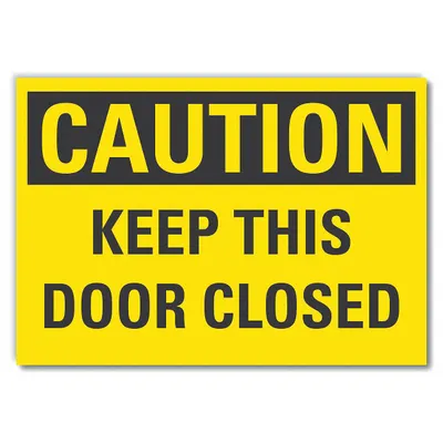 LYLE Label Reflektif Peringatan Instruksi Pintu: Lembaran Reflektif, Pemasangan Tanda Perekat - Caution: Keep This Door Closed Signs