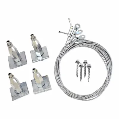 DURODYNE Kit Suspensi: 5 ft Panjang Kabel, Ukuran Kabel WC3, 1/4 in Ukuran Fitting, 45° Lubang Mata - Struts and Mounting Kits