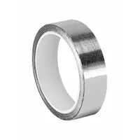 Silver, acrylic foil tape rated 600 V, 4 mil thick, 6 yd long. Used for electrical shielding, grounding, and splicing in low-voltage applications such as control panels and cable repairs