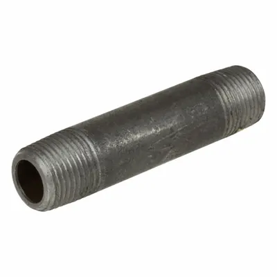 USA INDUSTRIALS Nipple Pipa: 1/4 in Ukuran Pipa Nominal, Male NPT x Male NPT, 10 in Panjang, Schedule 40 - Schedule 40 Low Pressure Pipe & Pipe Nipples with Thread Sealant