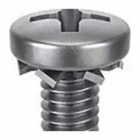 SEMS Screw: External Tooth, M5x0.80 Thread Size, 14 mm Lg, Stainless Steel, Passivated, Pan, 10 PK (MPN 1-MPE-5-14)