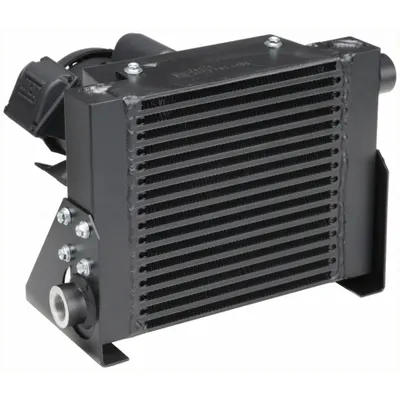 AKG Air Cooled Aftercooler: 20 hp Max Compressor Output Power, 113 cfm, 115/230V AC - Fan Powered Compressed Air Aftercoolers