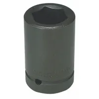WRIGHT TOOL Impact Socket: 1 in Drive Size, Metric, 55 mm Socket Size, 6-Point, Deep, Black Oxide (MPN 89-55MM)
