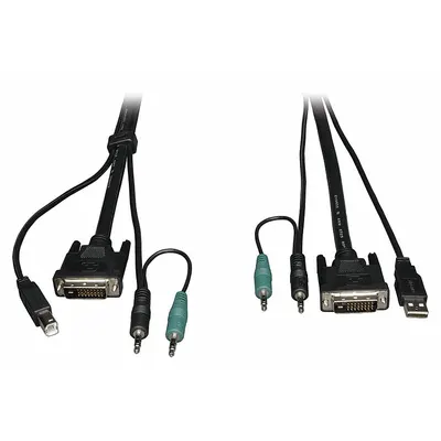 Kit Kabel Sakelar EATON TRIPP LITE: DVI/Audio Stereo, Seri Tripp Lite, 6 ft Pjg, Jantan - KVM Cable Kits