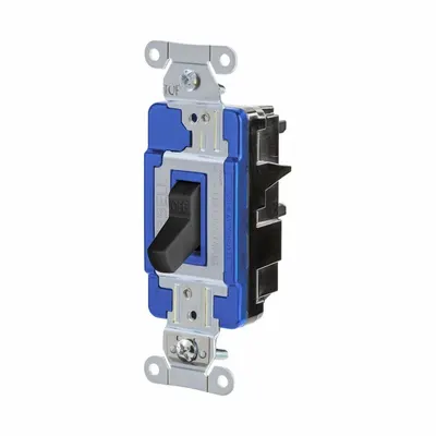 HUBBELL Wall Switch: Toggle Switch, 3-Way, Maintained, Black, 120/277V AC - Toggle Wall Switches