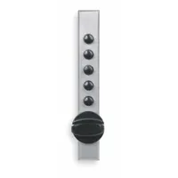 SIMPLEX Cabinet Lock: Satin Chrome, Deadbolt, 5 1/4 in Body Ht, 7/8 in Body Wd, 3/4 in Body Dp (MPN 9662C1026D41)