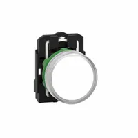 SCHNEIDER ELECTRIC Pilot Light: 22 mm Panel Mounting Size, White, LED, XB5 Series (MPN XB5AVB1)