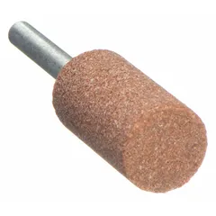 Aluminum oxide mounted point with 60 grit and W207 shape. Designed for general-purpose deburring and finishing on carbon steel. Suitable for contour work, cleaning weld beads, and surface preparation in metal fabrication and maintenance tasks.
