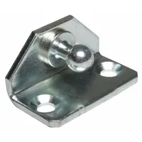 This stainless steel bracket is used for mounting gas springs in industrial equipment such as machine guards, hatches, and access panels. Its corrosion-resistant construction suits demanding environments
