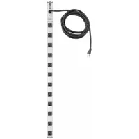 TRIPP LITE Outlet Strip: 12 Outlets, 15 ft Cord Lg, 15 A Current, UL 1363, Gray, 5-15P, 1 1/2 in Wd (MPN PS3612)