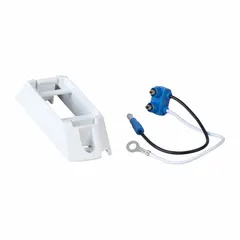 Polycarbonate bracket for mounting vehicle lights. Measures 4 5/16 in length, 1 in height, and 1 13/32 in width. Suitable for attaching lighting components on trucks, trailers, and heavy equipment.