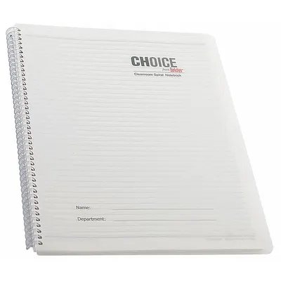BERKSHIRE Buku Catatan Kamar Bersih: 11 in Lebar Lembar, 8 1/2 in Panjang Lembar, 24 lb Berat Kertas, 50 Lembar - Cleanroom Notebooks